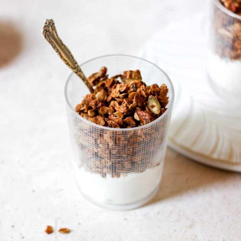 Doğal olarak tatlandırılmış balkabağı baharatı Granola