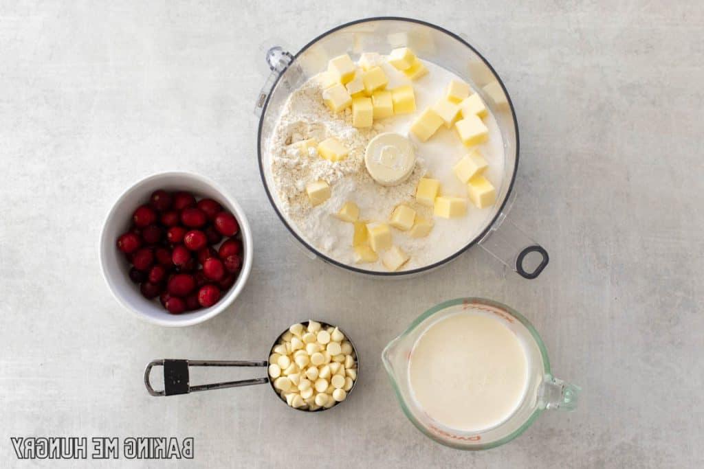 ingredients in bowls